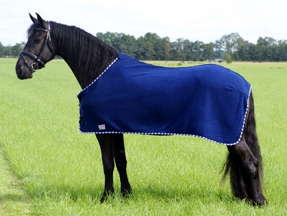 QHP fleece deken ZS fries blauw